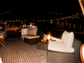 aft deck at night